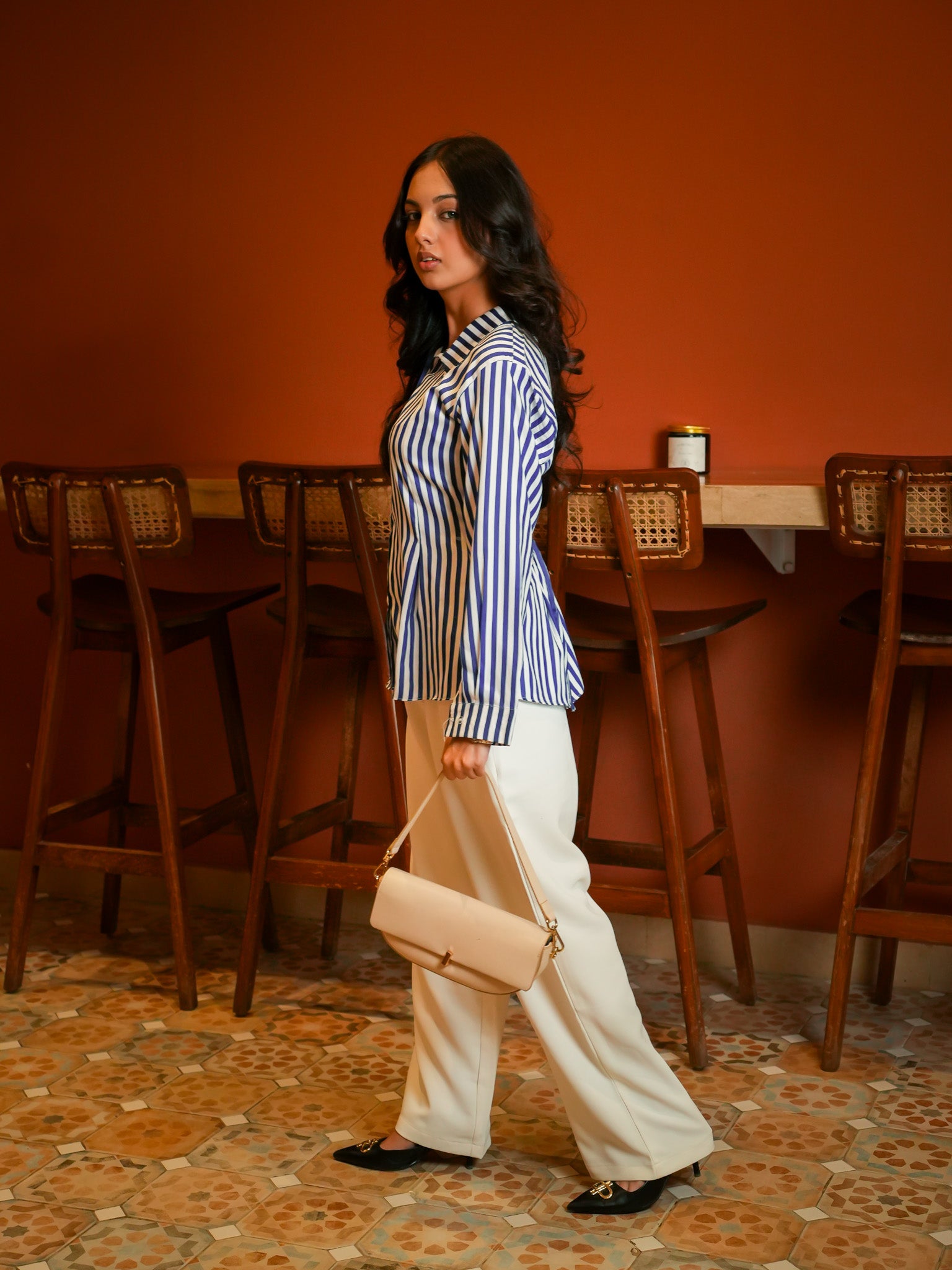 Blue Stripes Button Down Shirt