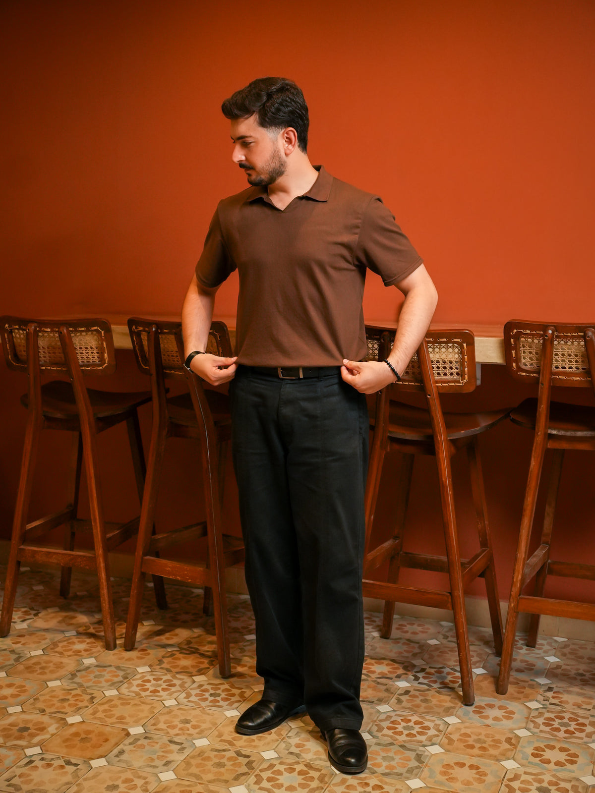 Brown Classic Polo